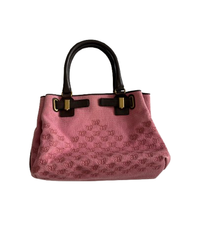 Bottega Veneta Pink Jacquard Butterfly Satchel