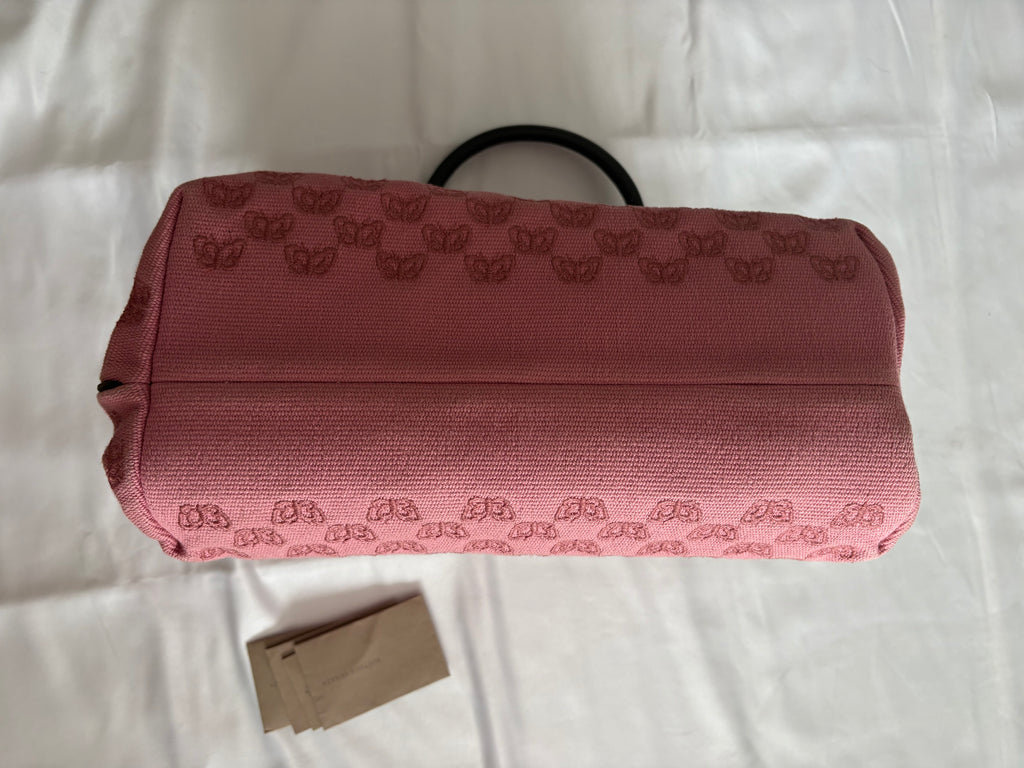 Bottega Veneta Pink Jacquard Butterfly Satchel